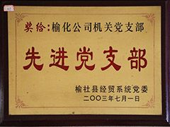 2003年榆社縣先進(jìn)黨支部